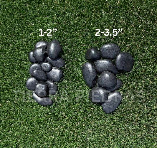 Polished Black Mexican Beach Pebble
