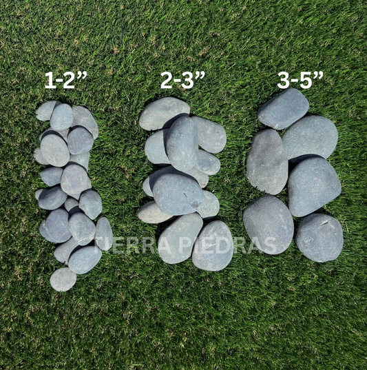 Unpolished Black Mexican Beach Pebble